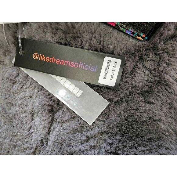 Like Dreams small Skull purse crossbody black with skulls multi color - Picture 13 of 14